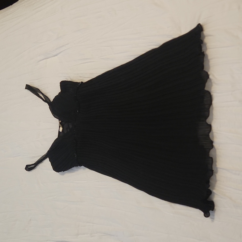 Mesh black baby doll night gown
